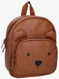 Kidzroom Vegan Leather Rygsæk Beary Excited, Brun