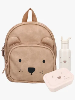 Kidzroom Beary Excited Rygsæk 5L, Flaske & Madkasse, Sand