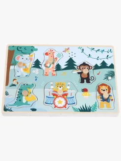 Kinder and Kids Knoppuslespil Vilde Dyr med Musik 6 Brikker