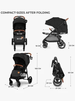 Kinderkraft GRANDE PLUS Klapvogn, Black