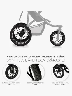 Kinderkraft HELSI 2 Terrænvogn, Black