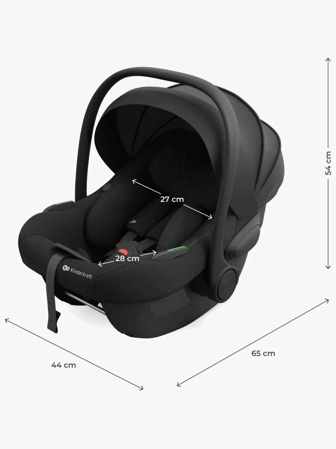Kinderkraft I-LITE Autostol Baby, Graphite Black