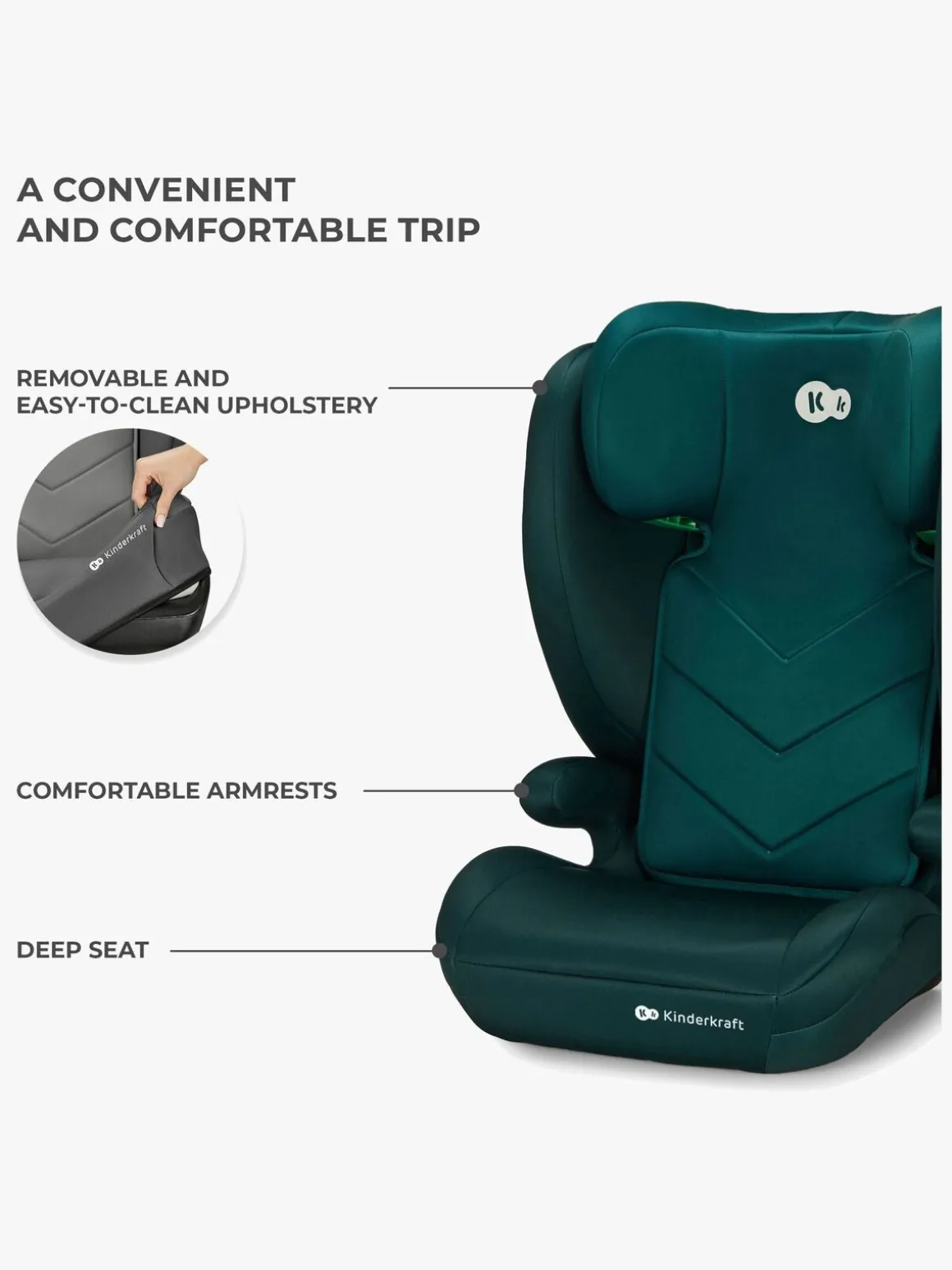 Kinderkraft I-SPARK i-Size Autostol, Green