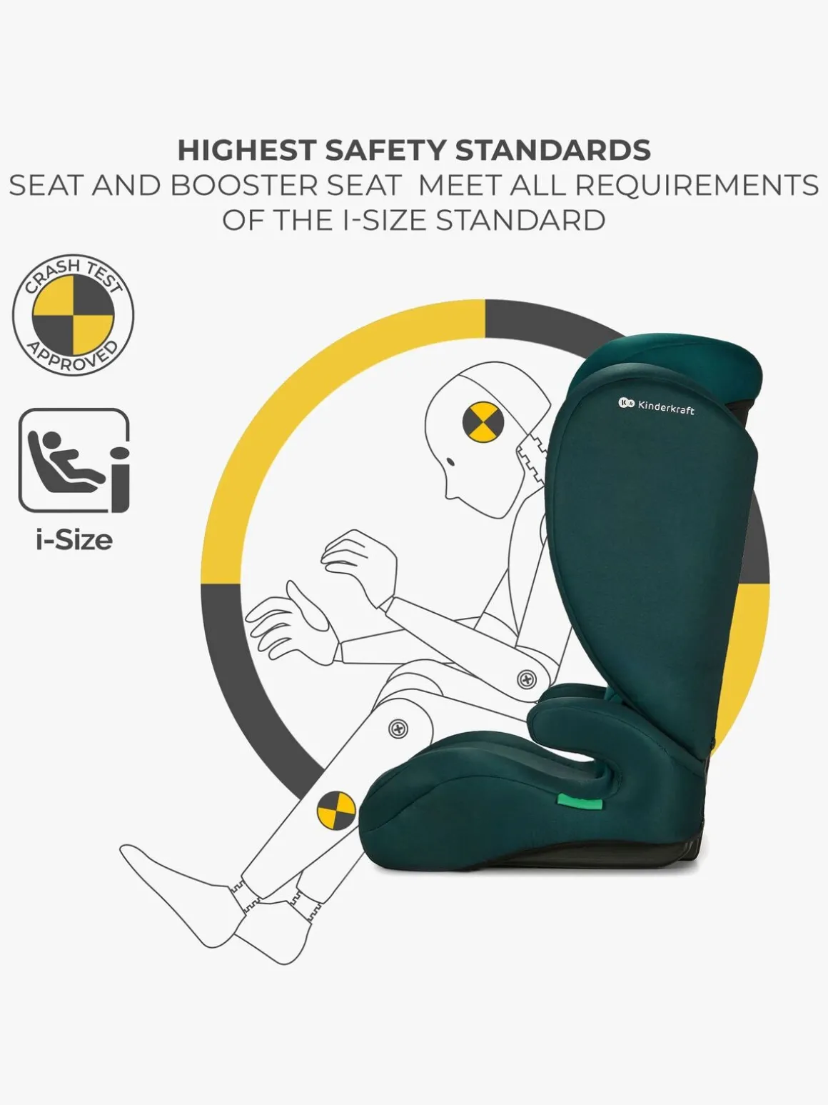 Kinderkraft I-SPARK i-Size Autostol, Green