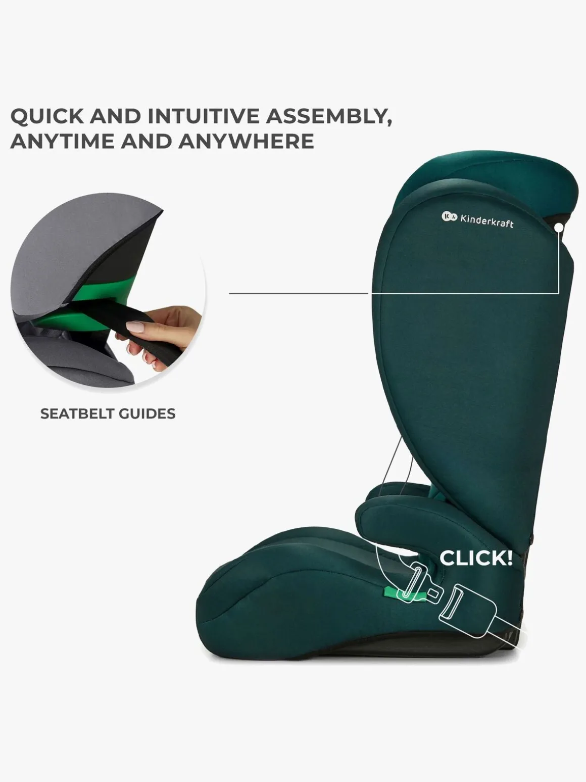 Kinderkraft I-SPARK i-Size Autostol, Green