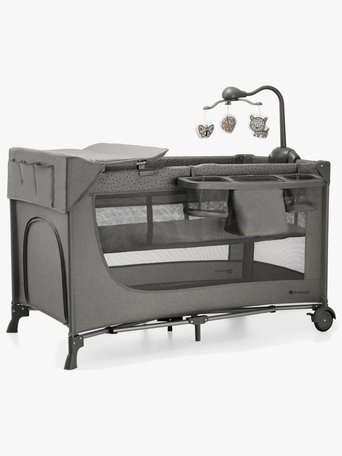 Kinderkraft JOY 2 Weekendseng med Tilbehør, Dark Grey