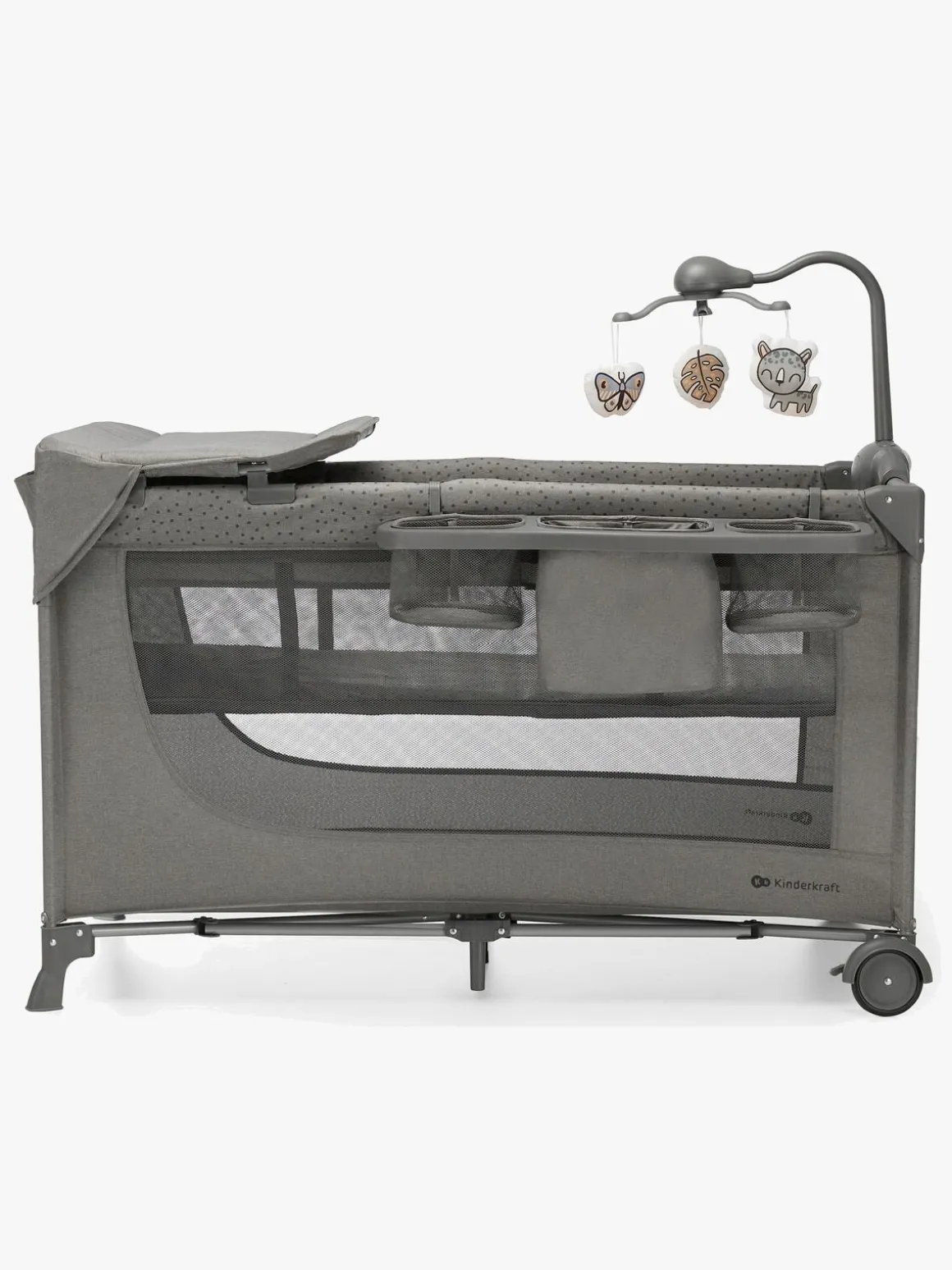 Kinderkraft JOY 2 Weekendseng med Tilbehør, Dark Grey