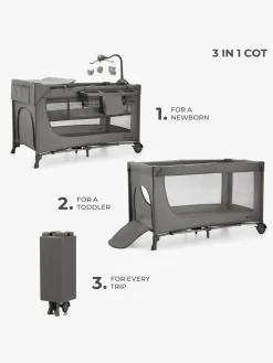 Kinderkraft JOY 2 Weekendseng med Tilbehør, Dark Grey