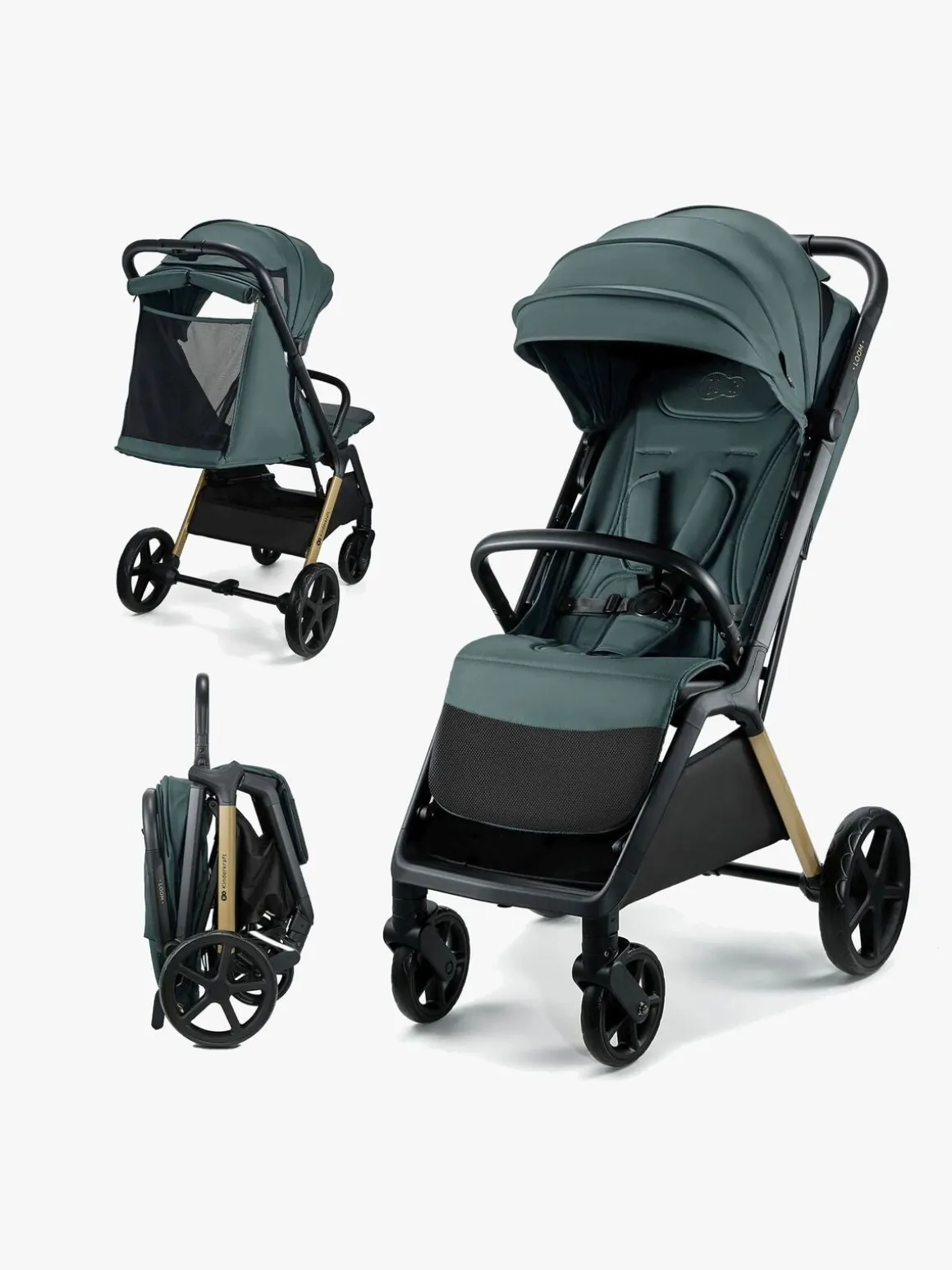 Kinderkraft Loom Klapvogn, Jade Green