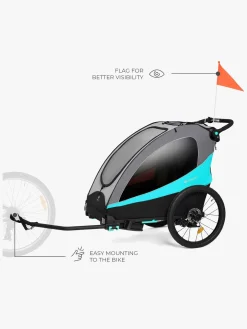 Kinderkraft Nava Cykelanhænger, Hawaiian Blue