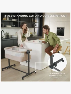 Kinderkraft Neste Up 2 Bedside Crib, Beige