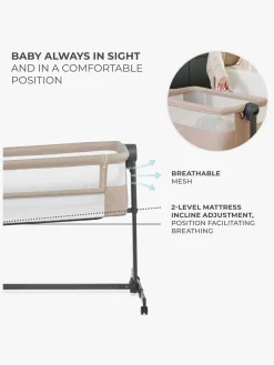 Kinderkraft Neste Up 2 Bedside Crib, Beige