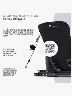 Kinderkraft ONETO3 i-Size Autostol, Graphite Black