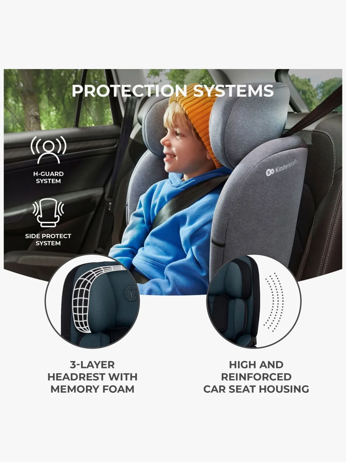 Kinderkraft ONETO3 i-Size Autostol, Graphite Black