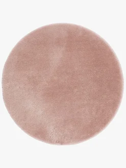 KM Carpets Cozy Rundt Gulvtæppe 160, Dusty Pink