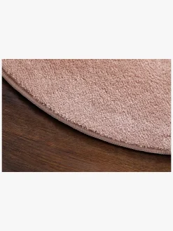 KM Carpets Cozy Rundt Gulvtæppe 160, Dusty Pink