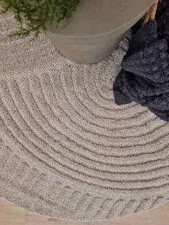 KMCarpets Doria Zen  Rundt Gulvtæppe 160, Linned