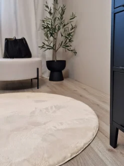 KMCarpets Dream Rund Gulvtæppe 160, Natur