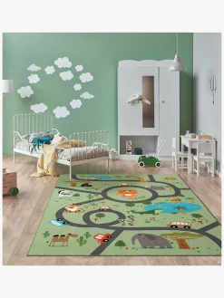 KMCarpets Play Animals Gulvtæppe 140x200, Grøn