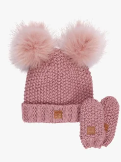 Kombi Adorable Sæt Hue & Vanter, Nostalgia Rose