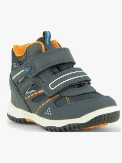 Leaf Kasuri WP Mid Sneakers, Navy/Orange