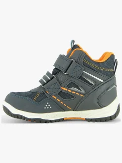 Leaf Kasuri WP Mid Sneakers, Navy/Orange