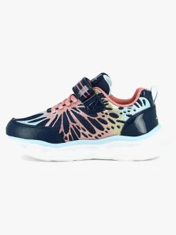 Leaf Malmen Blinkende Sneakers, Navy/Pink