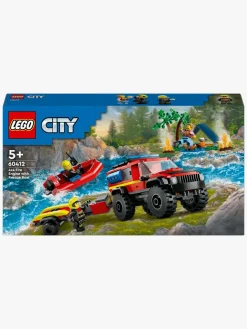 LEGO City 60412 Firhjulstrukket brandbil med redningsbåd