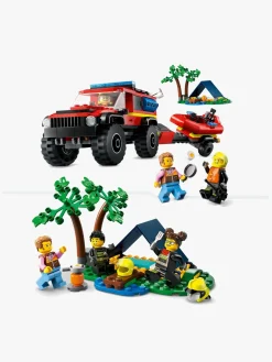 LEGO City 60412 Firhjulstrukket brandbil med redningsbåd