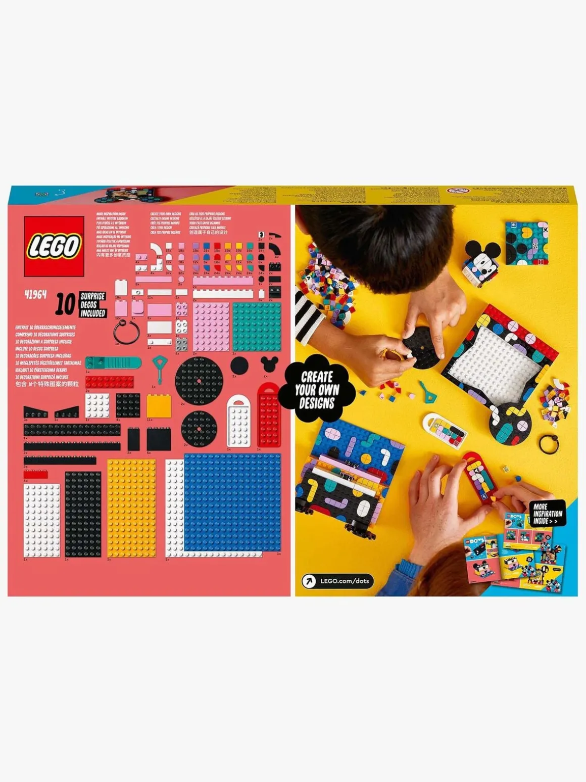 LEGO DOTS 41964 Mickey Mouse og Minnie Mouse skolestart-projektæske