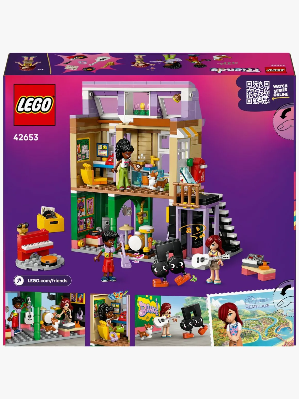 LEGO Friends 42653 Musikbutik og lejlighed
