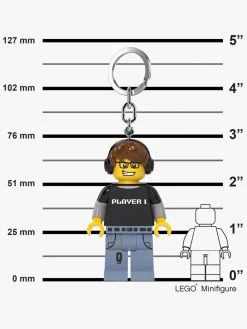 LEGO® Minifigure™ Videospil Dreng Nøglering med LED-lys