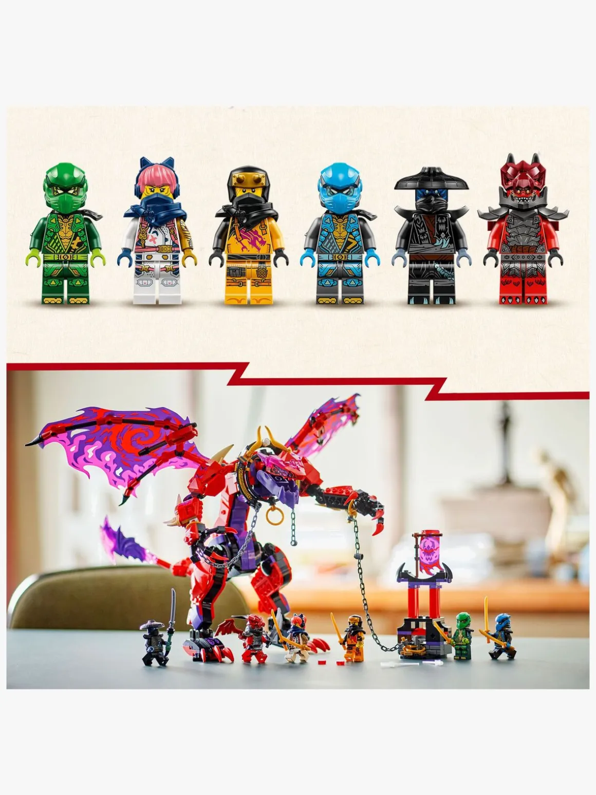 LEGO Ninjago 71832 Kaosdragen Thunderfang