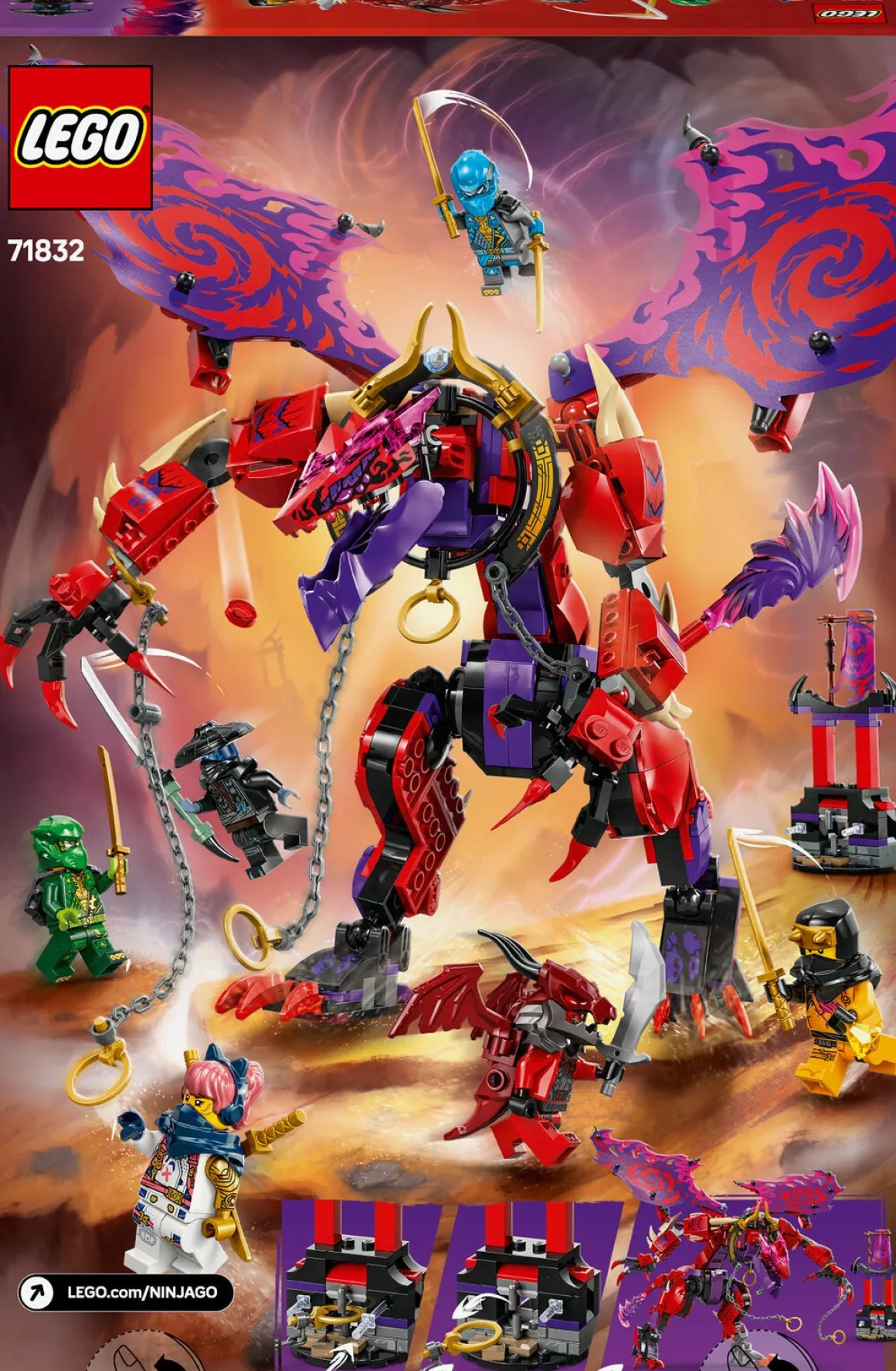 LEGO Ninjago 71832 Kaosdragen Thunderfang