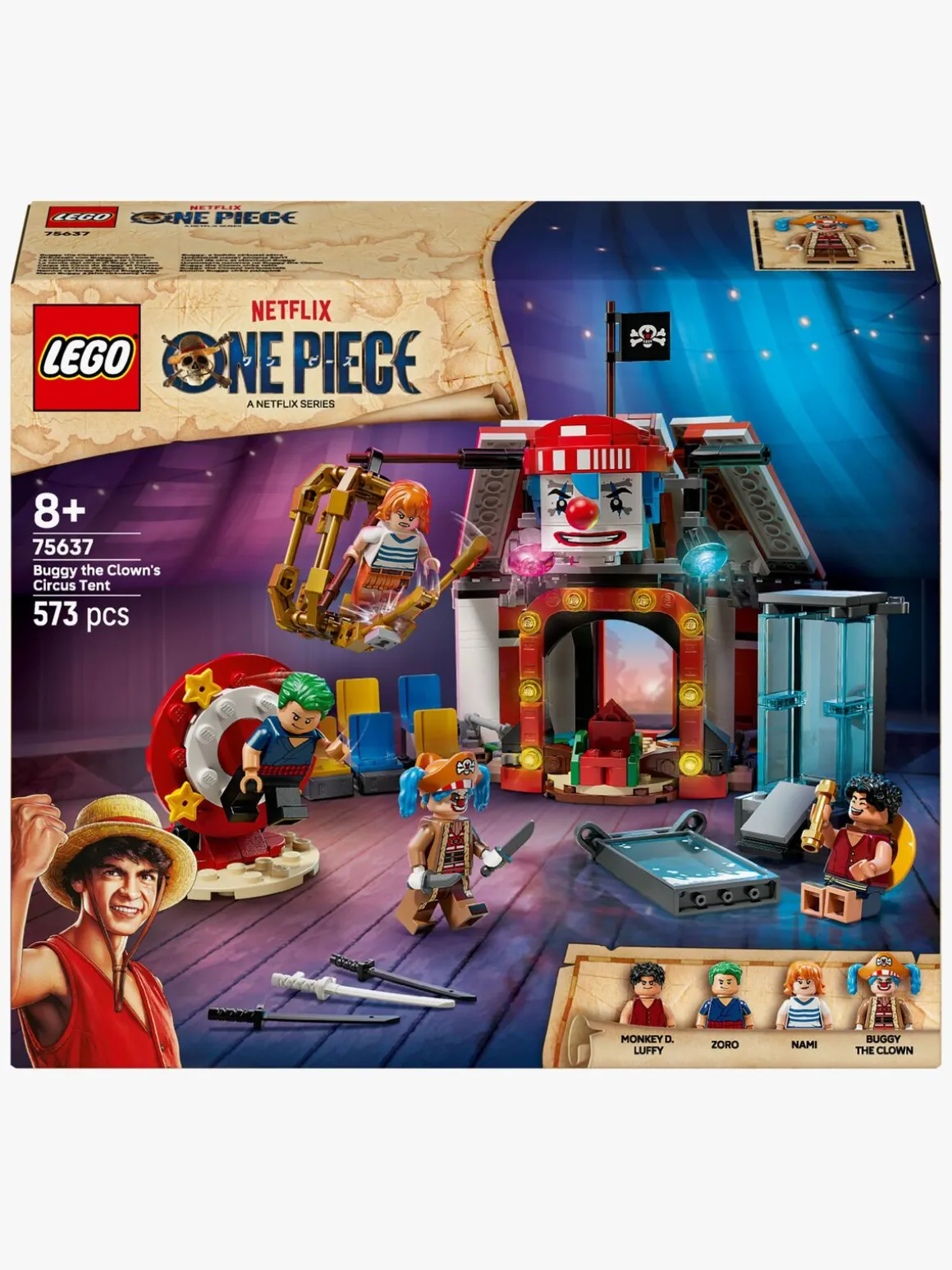 LEGO ONE PIECE 75637 Klovnen Buggys cirkustelt