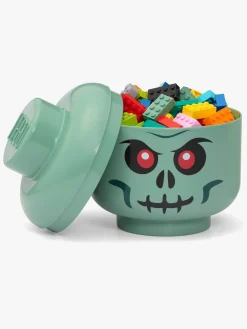 LEGO Opbevaringsboks Hoved Skelet Small, Grøn