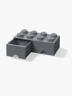 LEGO Opbevaringskasse m. Skuffe 8, Dark Grey