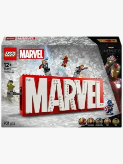 LEGO Super Heroes 76313 MARVEL-logo og minifigurer