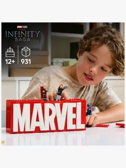 LEGO Super Heroes 76313 MARVEL-logo og minifigurer