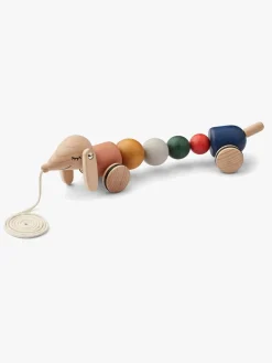 LIEWOOD Barthes Pull Along Aktivitetslegetøj, Golden Caramel Multi