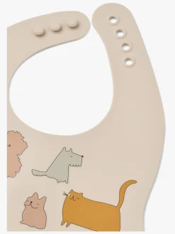 LIEWOOD Ember Mønstret Hagesmæk 2-pak, Cats & Dogs/Sandy