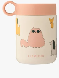 LIEWOOD Kian Mønstret Termobeholder, Cats & Dogs/Sandy