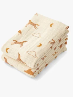 LIEWOOD Lewis Tæppe/ Stofble i Musselin 2-pak, Dream/Ecru