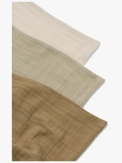 LIEWOOD Lewis Tæppe/ Stofble i Musselin 3-pak, Sandy