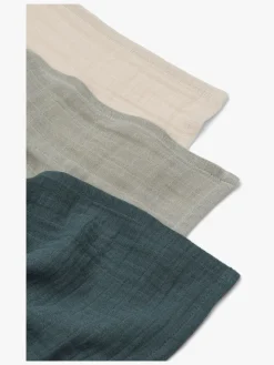 LIEWOOD Lewis Tæppe/ Stofble i Musselin 3-pak, Dove Blue