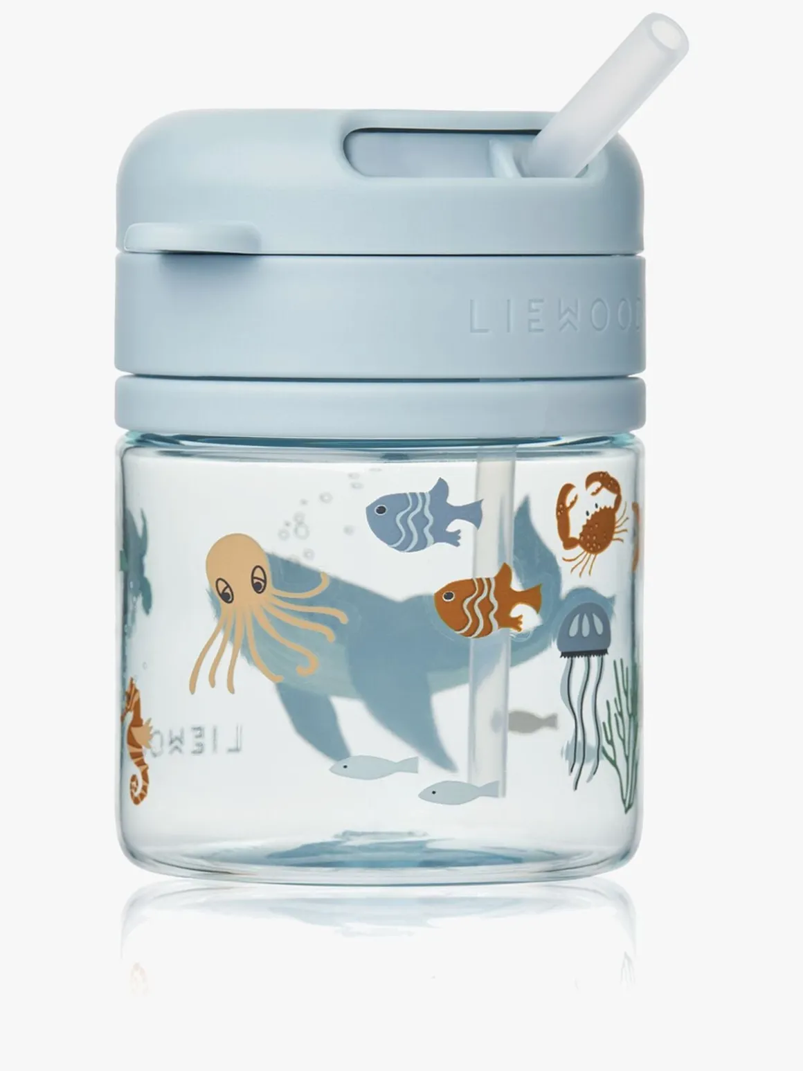 LIEWOOD Pavia Tritan Sugerørskop 280 ml, Sea Creature/Sandy
