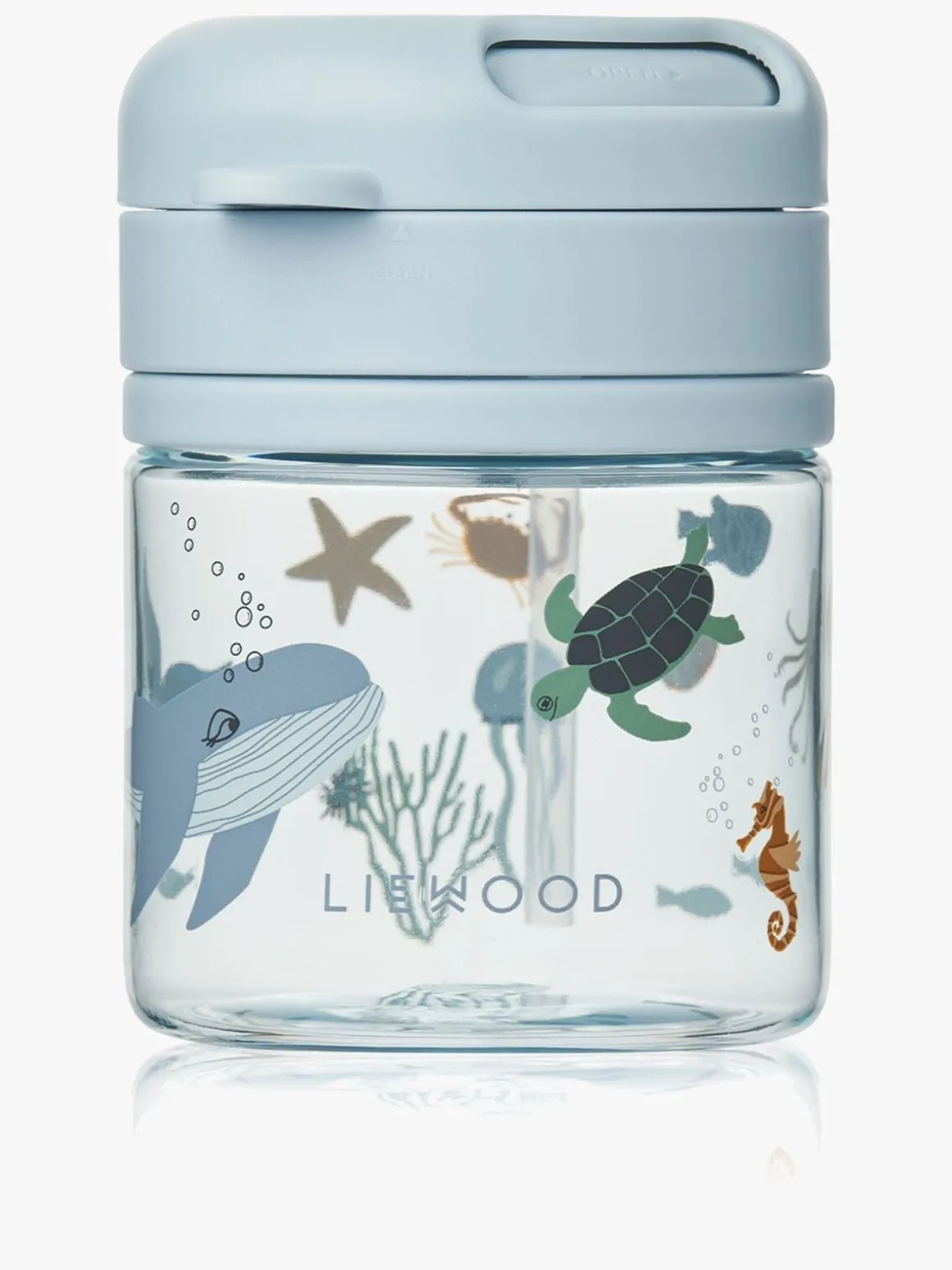 LIEWOOD Pavia Tritan Sugerørskop 280 ml, Sea Creature/Sandy