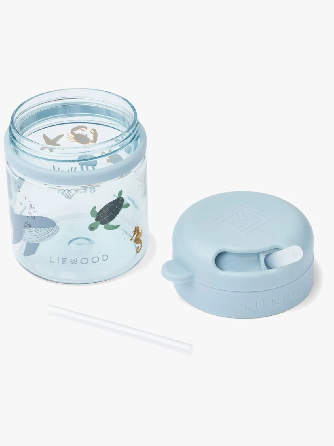 LIEWOOD Pavia Tritan Sugerørskop 280 ml, Sea Creature/Sandy