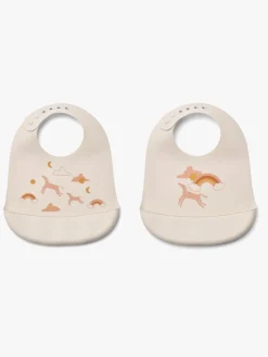 LIEWOOD Tilda Hagesmæk med Tryk 2-pak, Dream/Ecru