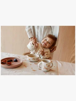 LIEWOOD Vivi Mønstret Spisesæt Silikone, Dream/Ecru